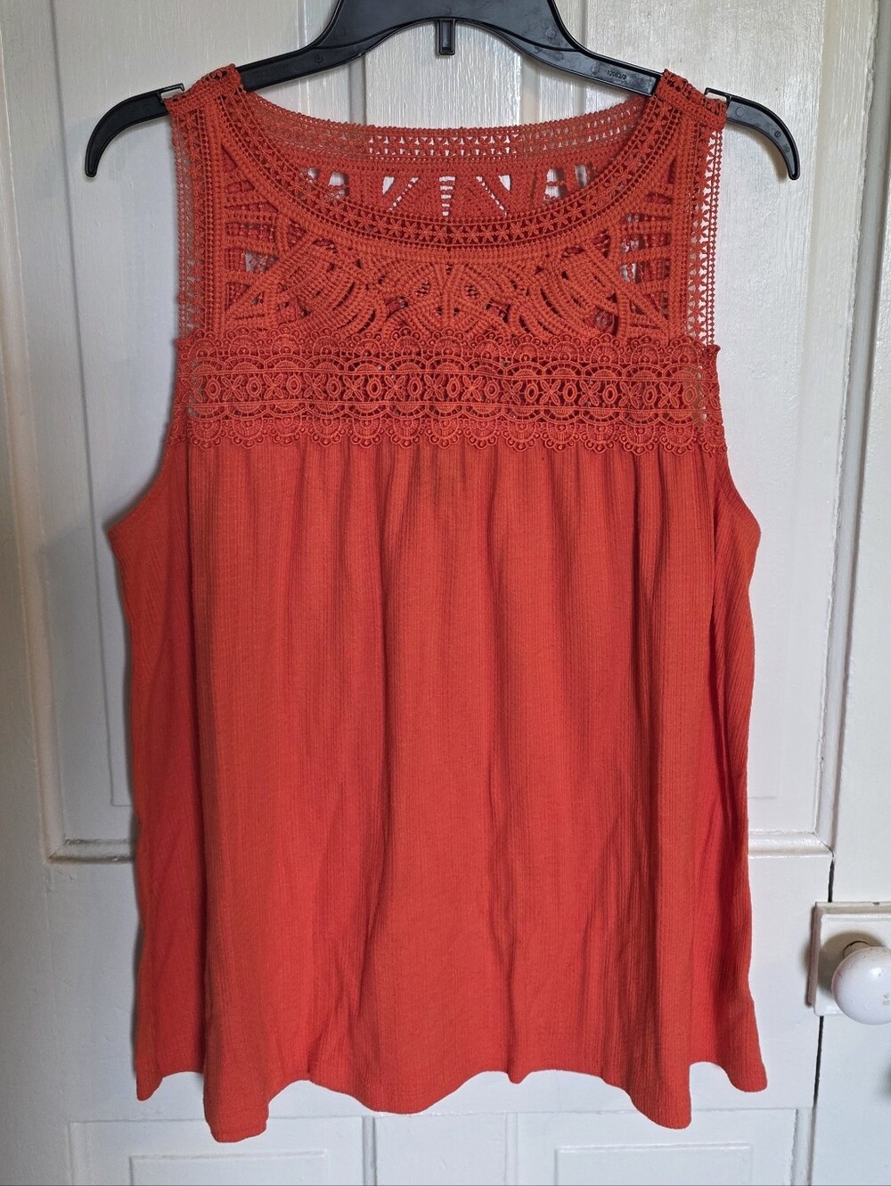 torrid Crochet Yoke Tank Top - Orange